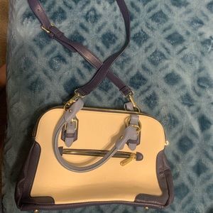 Blue and White Crossbody Bag